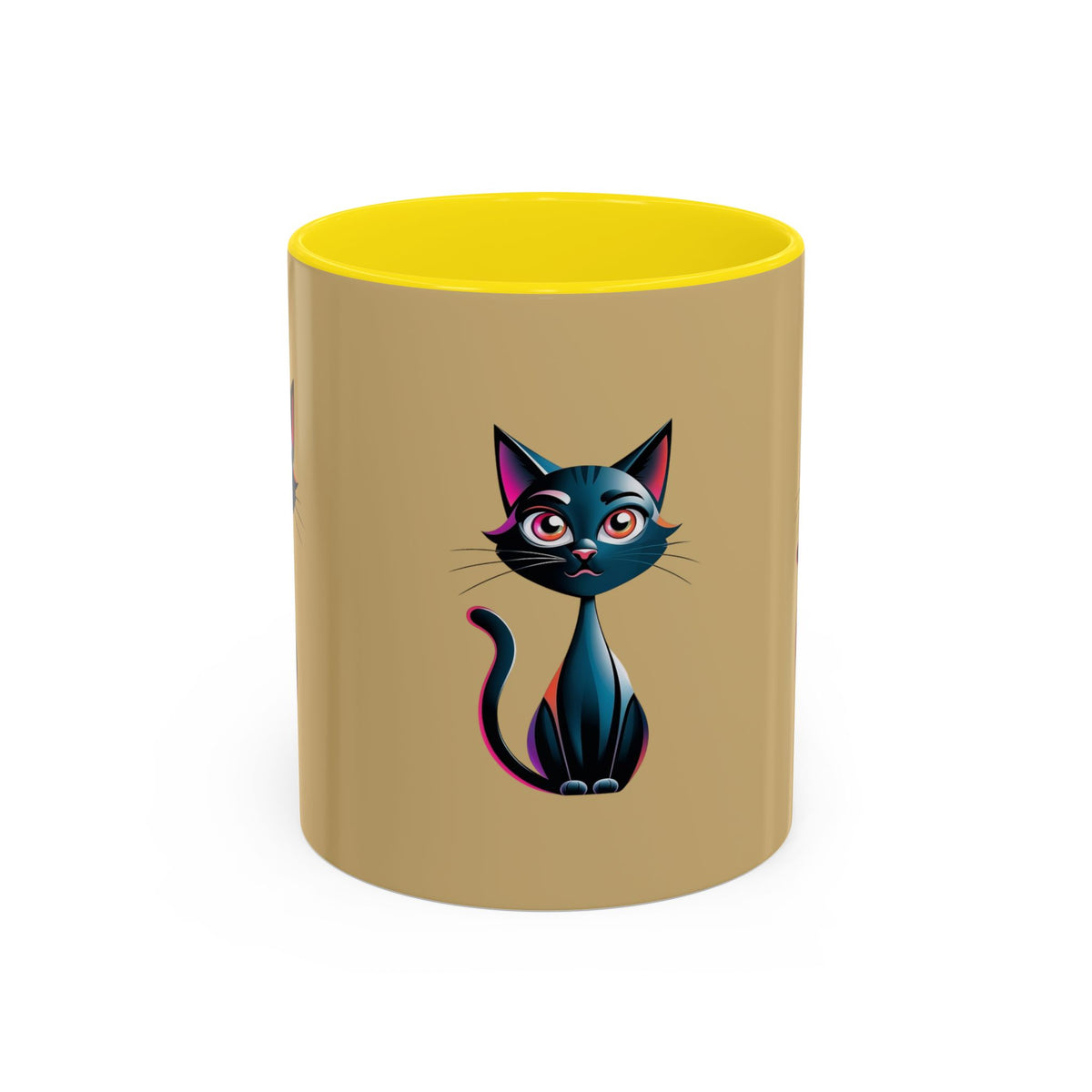 Cute Cat Accent Coffee Mug - Perfect for Cat Lovers, Gift for Birthdays, Home Decor, Animal Enthusiasts, Fun Kitchenware