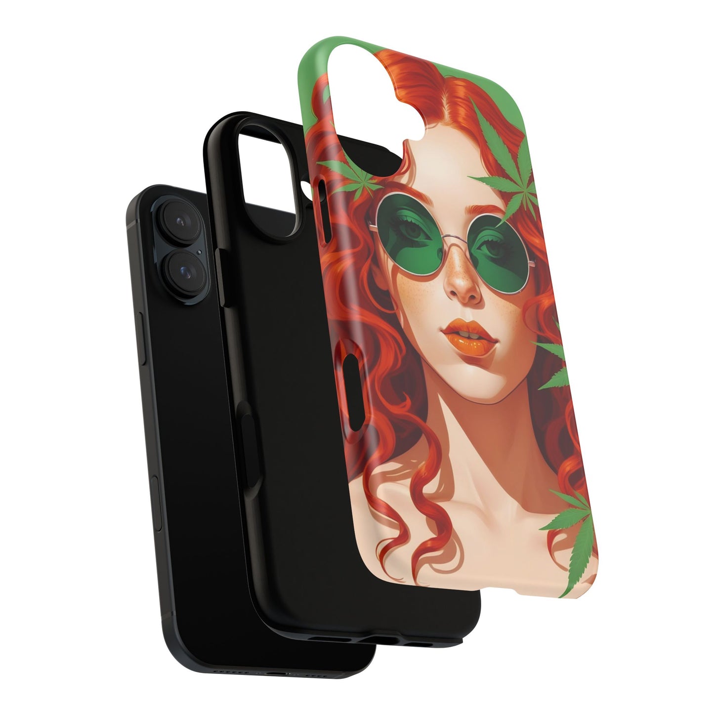 Vibrant Phone Case with Retro Greenery Design, Trendy Case for Casual Look, Gift for Her, Summer Vibes, Unique Phone Accessory