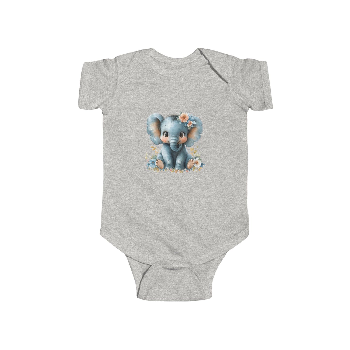 Adorable Elephant Baby Bodysuit, Infant Clothes