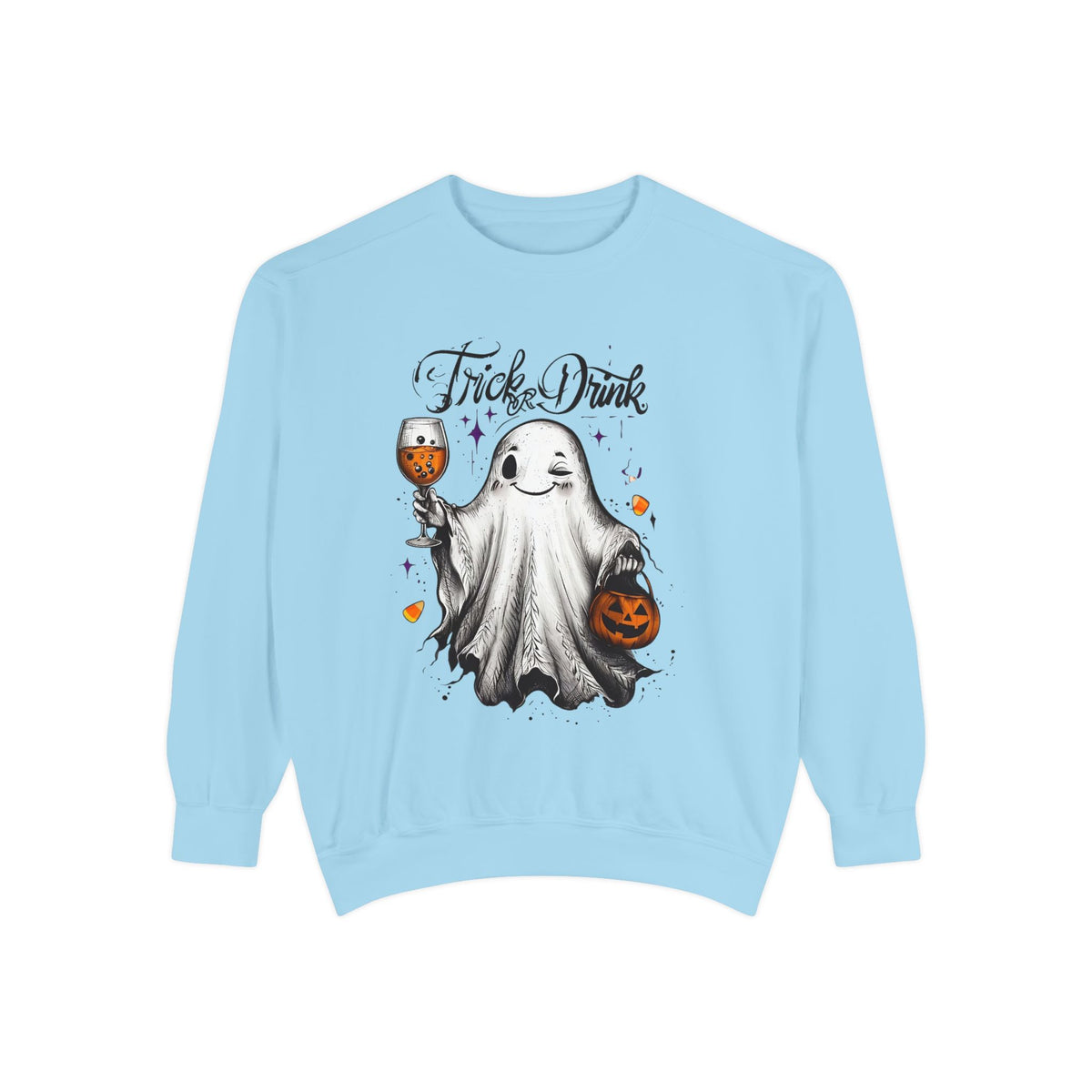 Spooky Ghost Sweatshirt | Trick or Treat Apparel, Halloween Gift, Cozy Unisex Top, Fall Fashion, Casual Wear