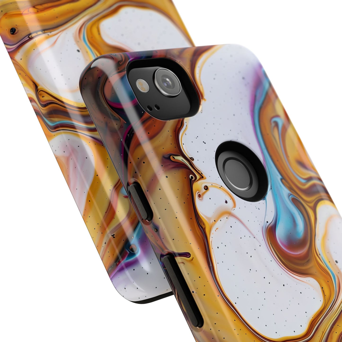 Artistic Phone Case, Tough Cases with Colorful Marble Design