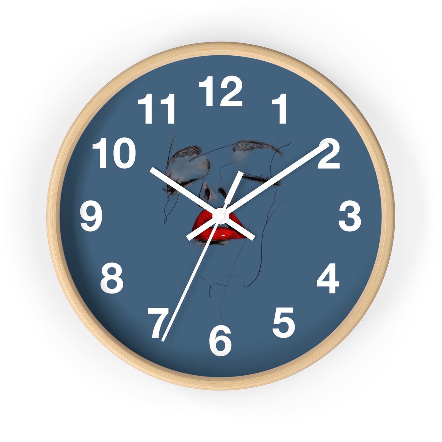 Artistic Face Wall Clock, Unique Home Décor, Modern Wall Art, Trendy Gift for Her, Statement Piece Living Room