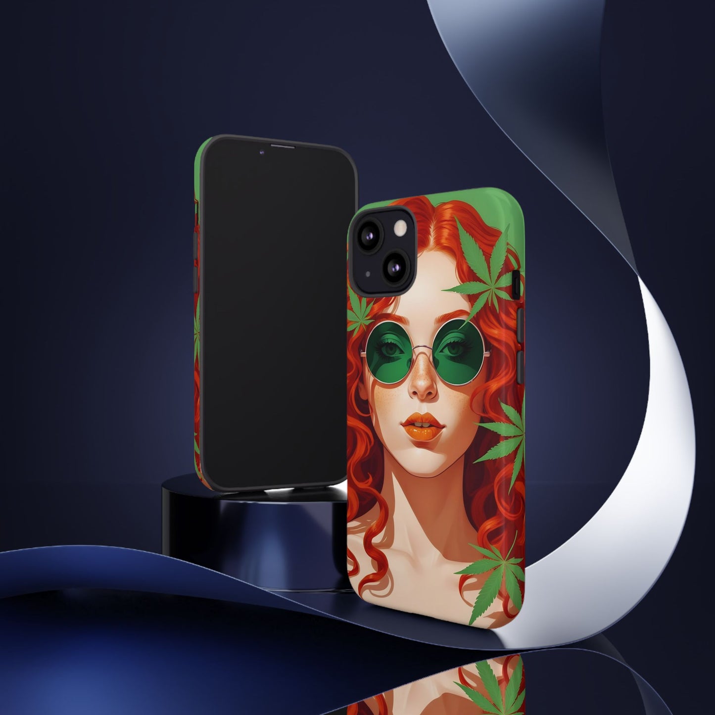 Vibrant Phone Case with Retro Greenery Design, Trendy Case for Casual Look, Gift for Her, Summer Vibes, Unique Phone Accessory