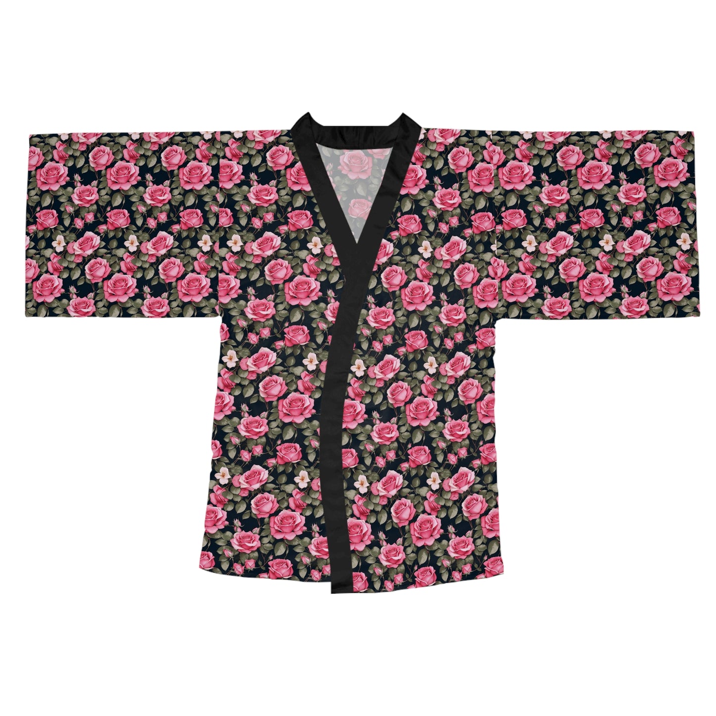 Floral Long Sleeve Kimono Robe, Bohemian Loungewear, Women's Gift, Summer Style, Home Relaxation, Fashion Statement, Vintage Aesthetic