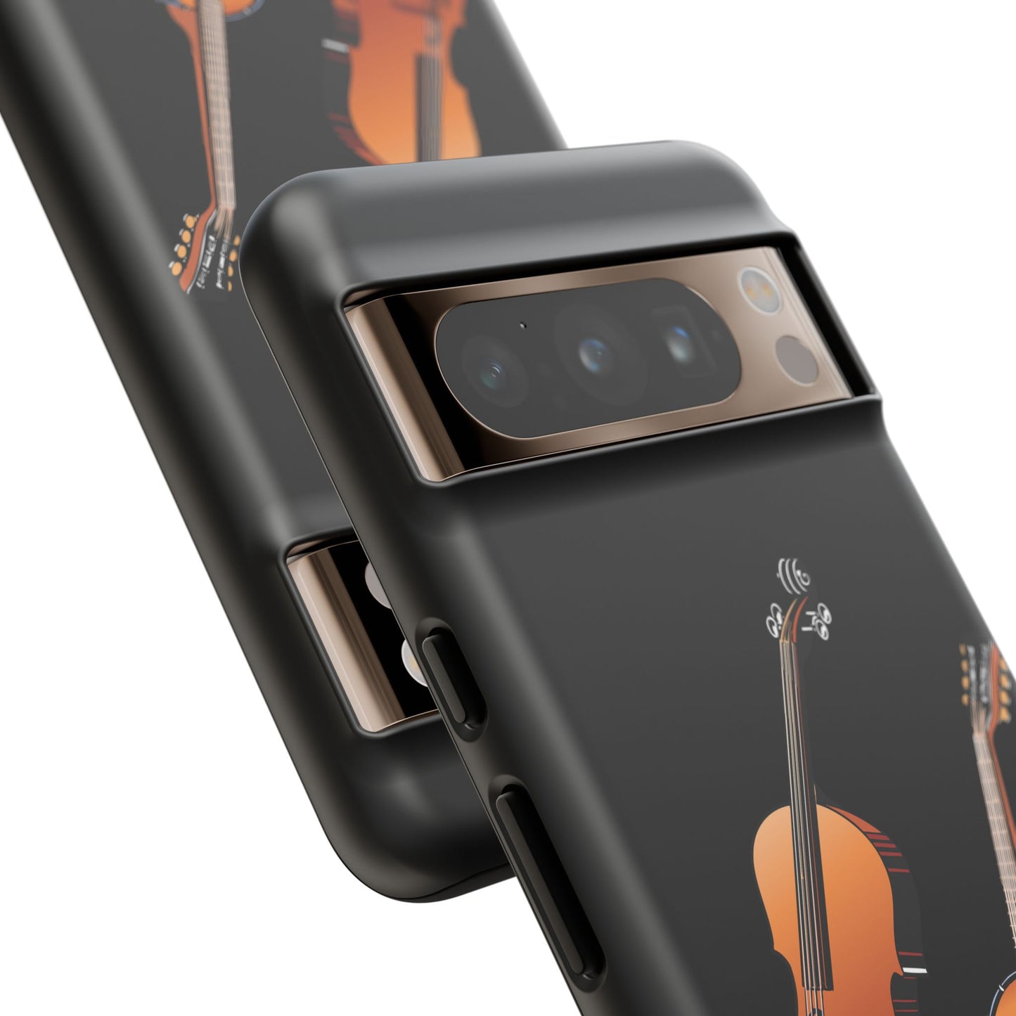 Musical Instrument Phone Case - Violin & Banjo Design, Music Lover Gift, Unique Phone Cover, Holiday Gift, Durable Tough Cases