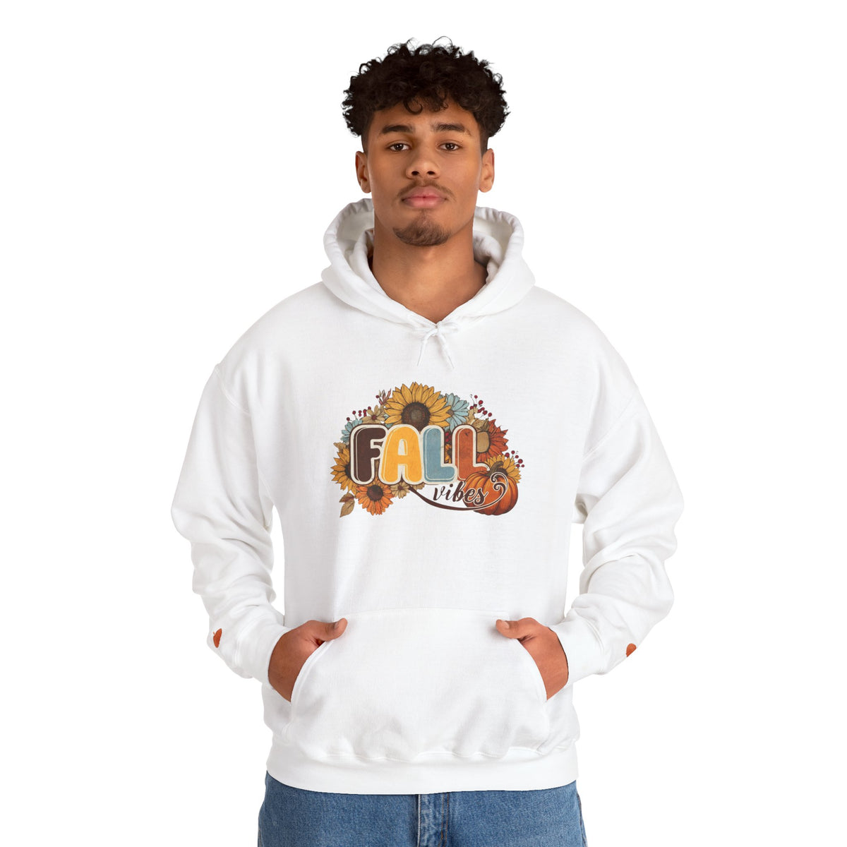 Cozy Fall Vibes Hoodie, Unisex Sweatshirt for Autumn, Pumpkin Design, Perfect for Thanksgiving, Gift for Friends, Seasonal Wear