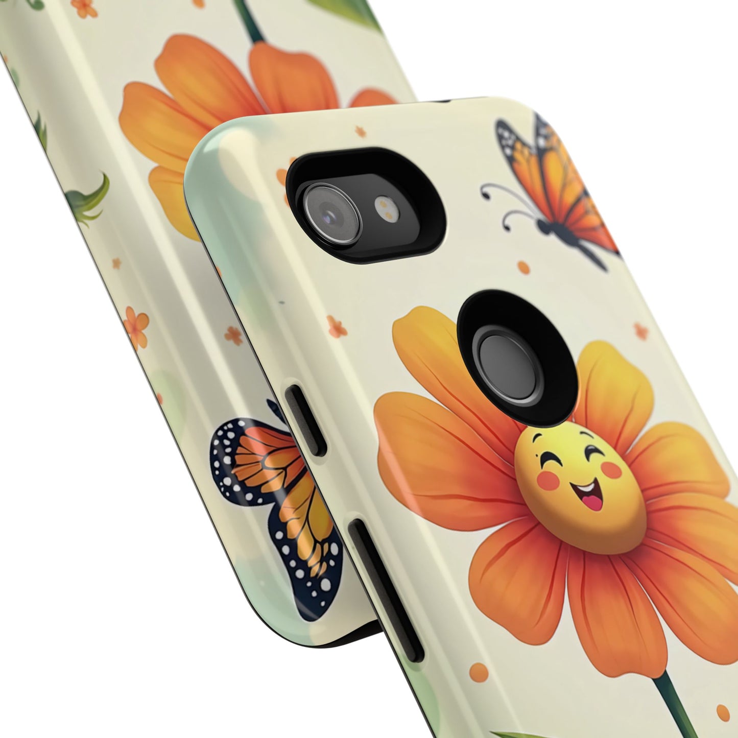 Floral Phone Case with Butterfly Design, Cute Flower Phone Cover for Nature Lovers, Eco-Friendly Gift, Spring Vibes, Birthday Present