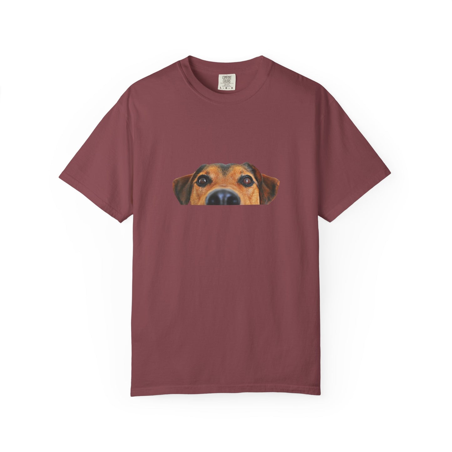 Cute Dog Face Unisex Garment-Dyed T-shirt, Pet Lover Tee, Animal Community Shirt, Birthday Gift, Casual Wear, Dog Lover's Merch