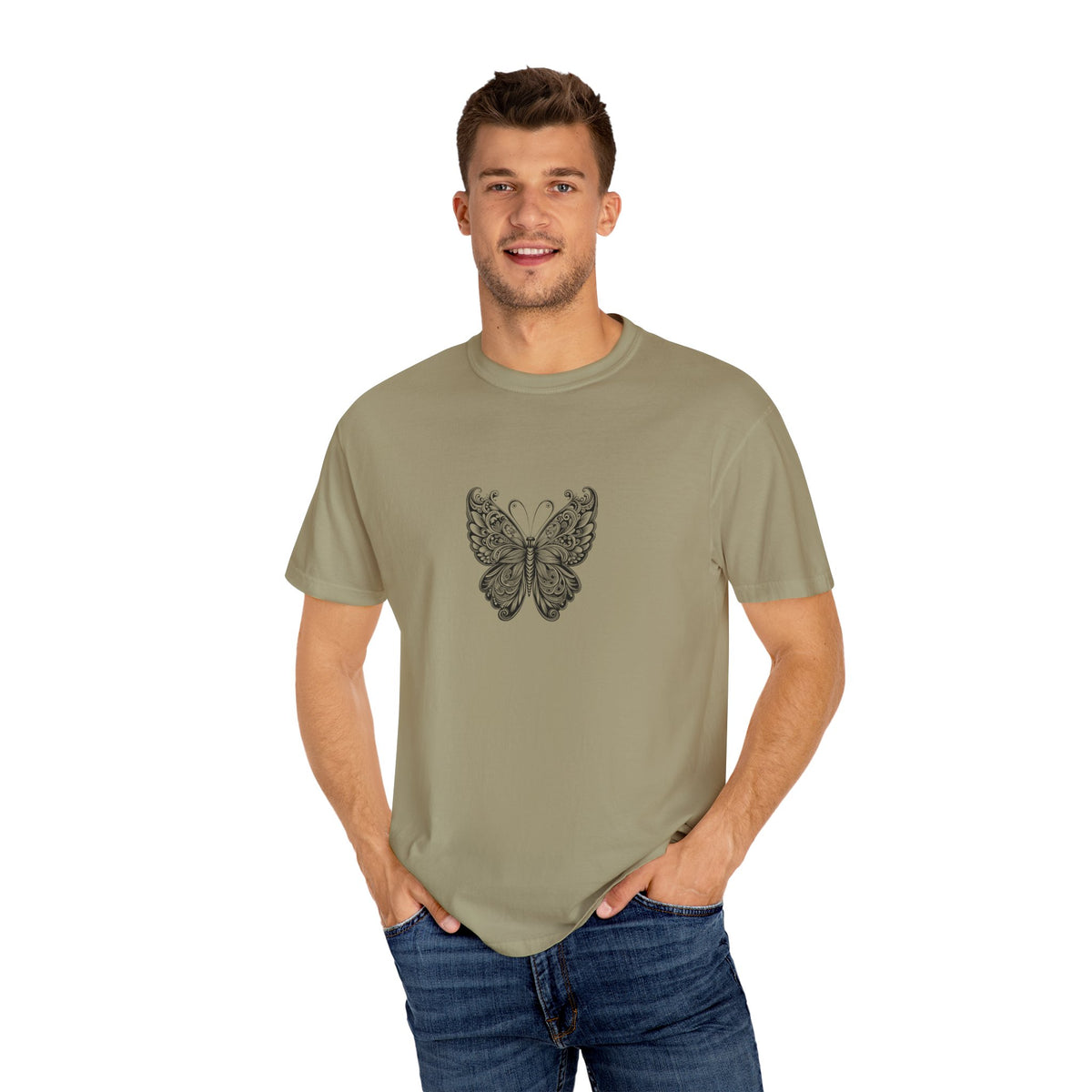 Bohemian Butterfly T-shirt, Unisex Clothing, Nature Inspired Tee, Gift for Her, Casual Wear, Summer Fashion