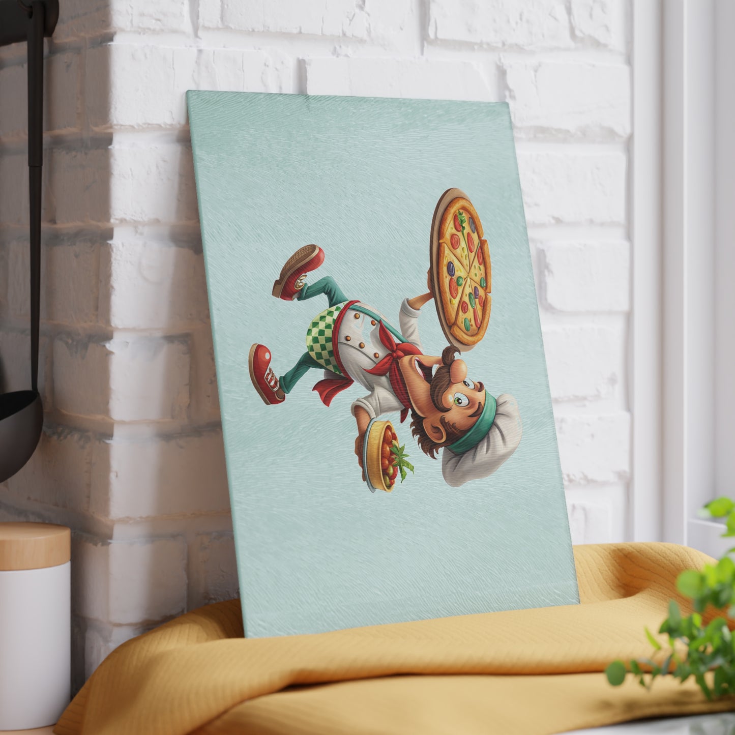 Funny Chef Glass Cutting Board - Perfect Kitchen Gift, Cooking Decor, Home Chef Essential, Present for Foodies, Unique Kitchenware