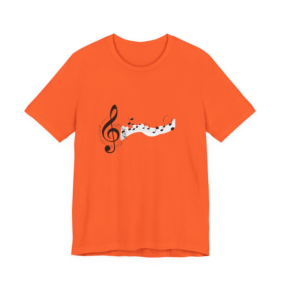 Musical Notes Short Sleeve Tee for Music Lovers