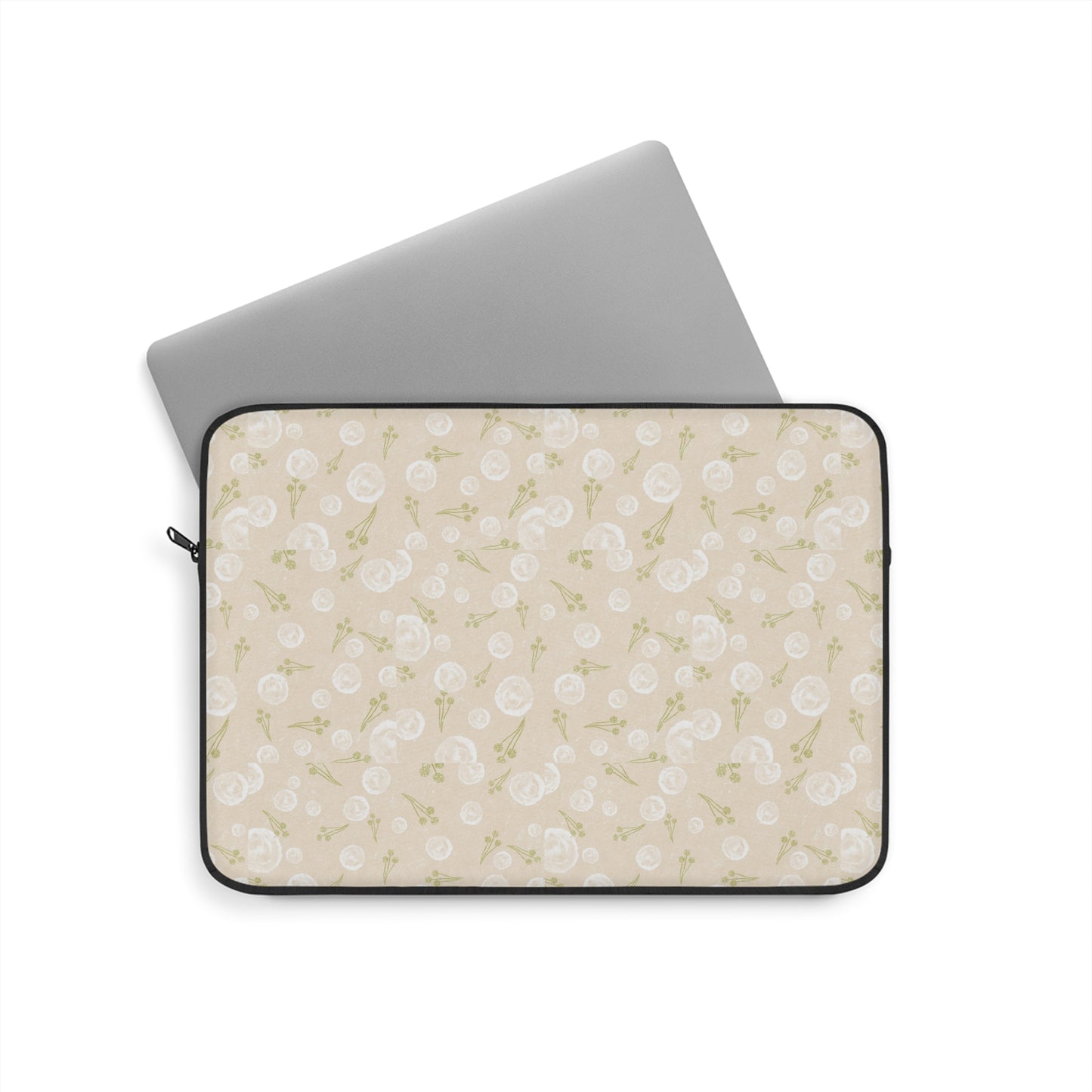 Chic Floral Laptop Sleeve - Stylish Computer Case, MacBook Protector, Unique Gift for Students, Elegant Tech Accessory