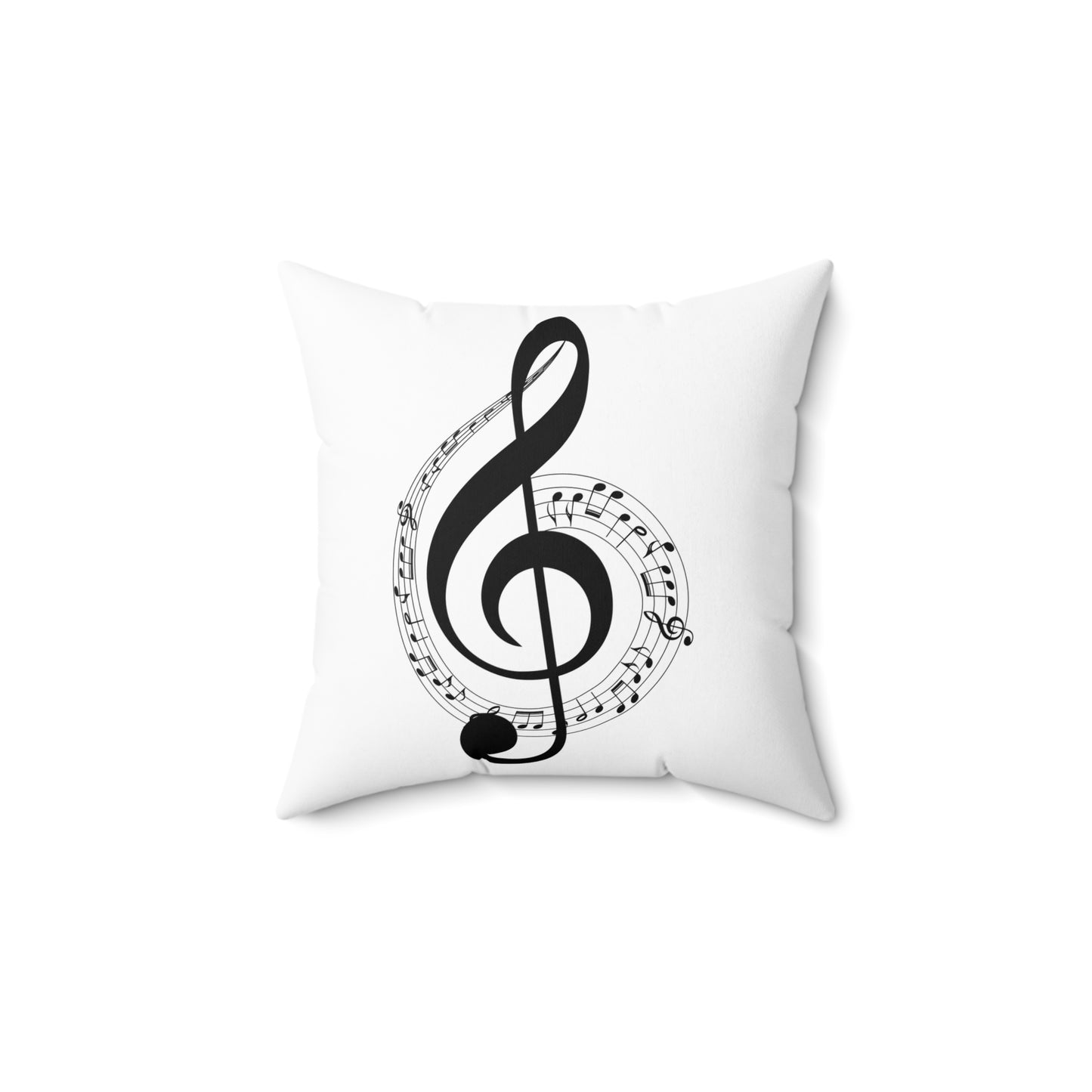 Musical Note Square Pillow, Cozy Decor for Musicians, Home Accent, Gift for Music Lovers, Music Themes for Holidays