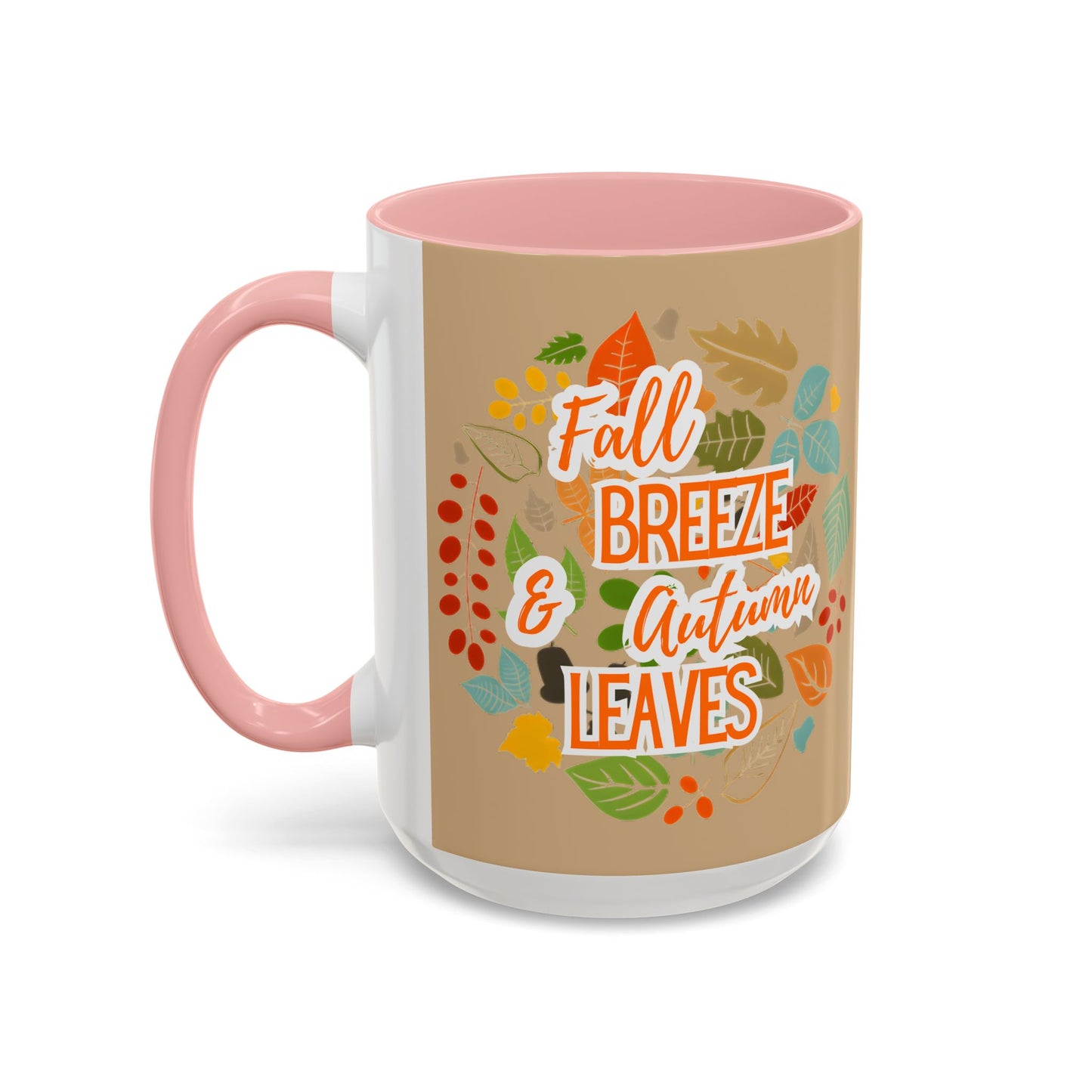 Fall Breeze & Leaves Coffee Mug, Autumn Mug, Seasonal Drinkware, Cozy Kitchen Decor, Perfect Gift for Fall Lovers