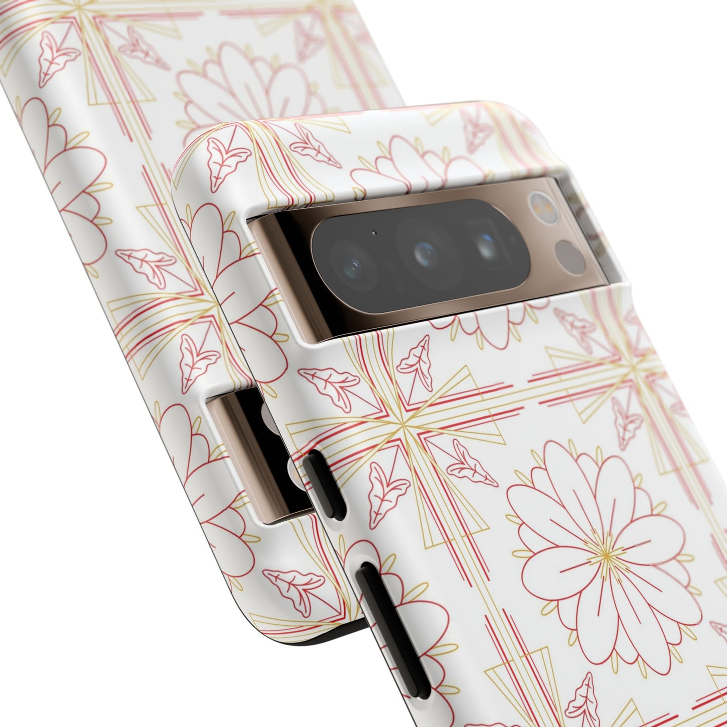 Floral Pattern Phone Case - Stylish Tough Case, Flower Design, Cute Mobile Cover, Phone Accessory, Gift for Her, Spring Style