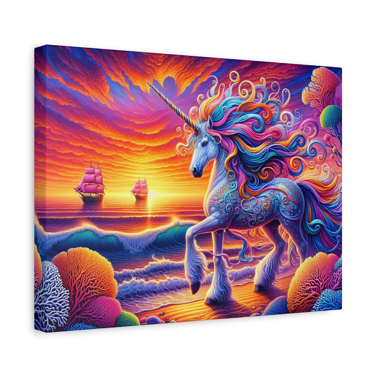 Matte Canvas, Stretched, 1.25" Unicorn