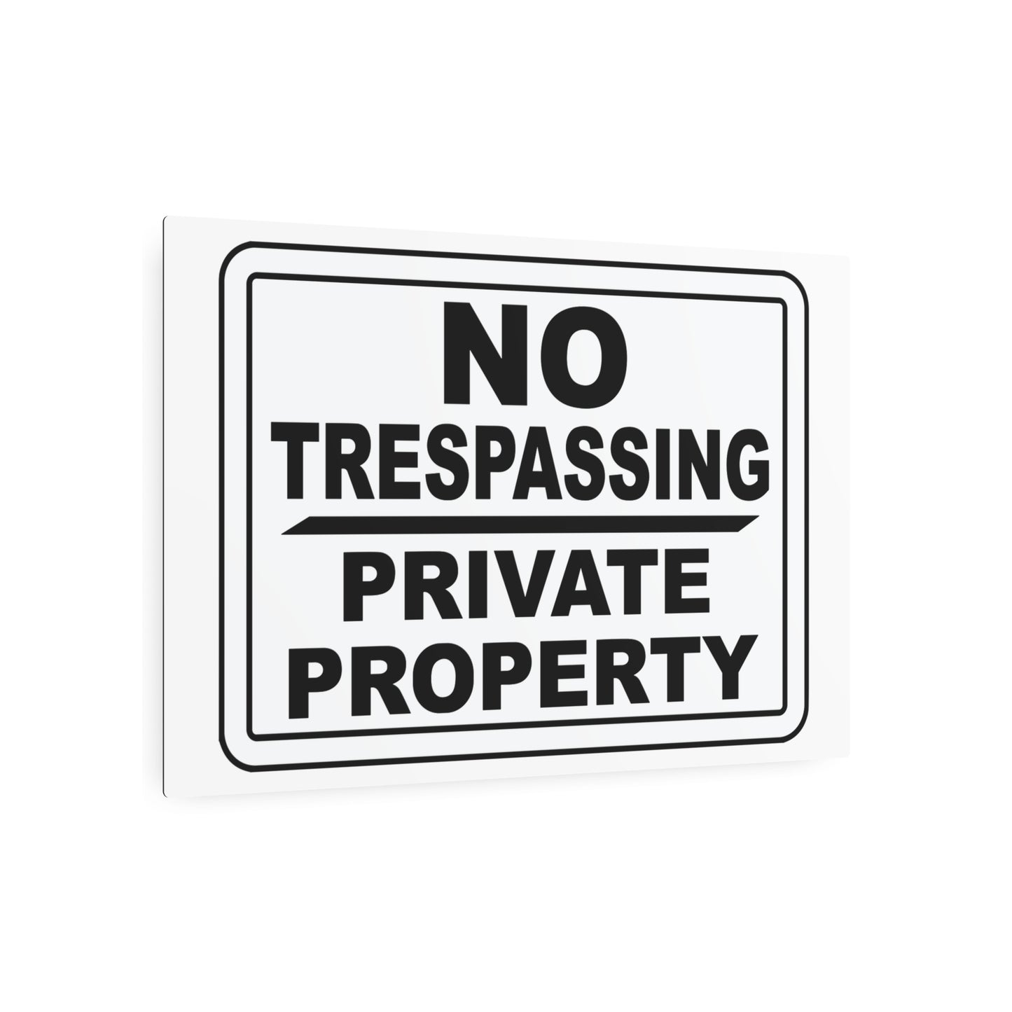 Metal Art Sign - 'No Trespassing' Decorative Home Security Sign, Rustic Home Decor, Yard Sign, Gift for New Homeowners, Protection Sign