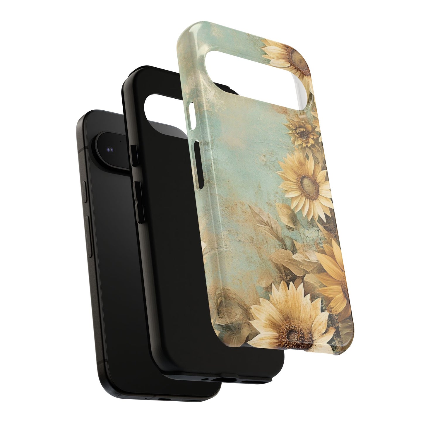 Sunflower Phone Case, Tough Shell Floral Cover, Nature Inspired Gift, Durable Protective Case, Perfect for Spring and Summer