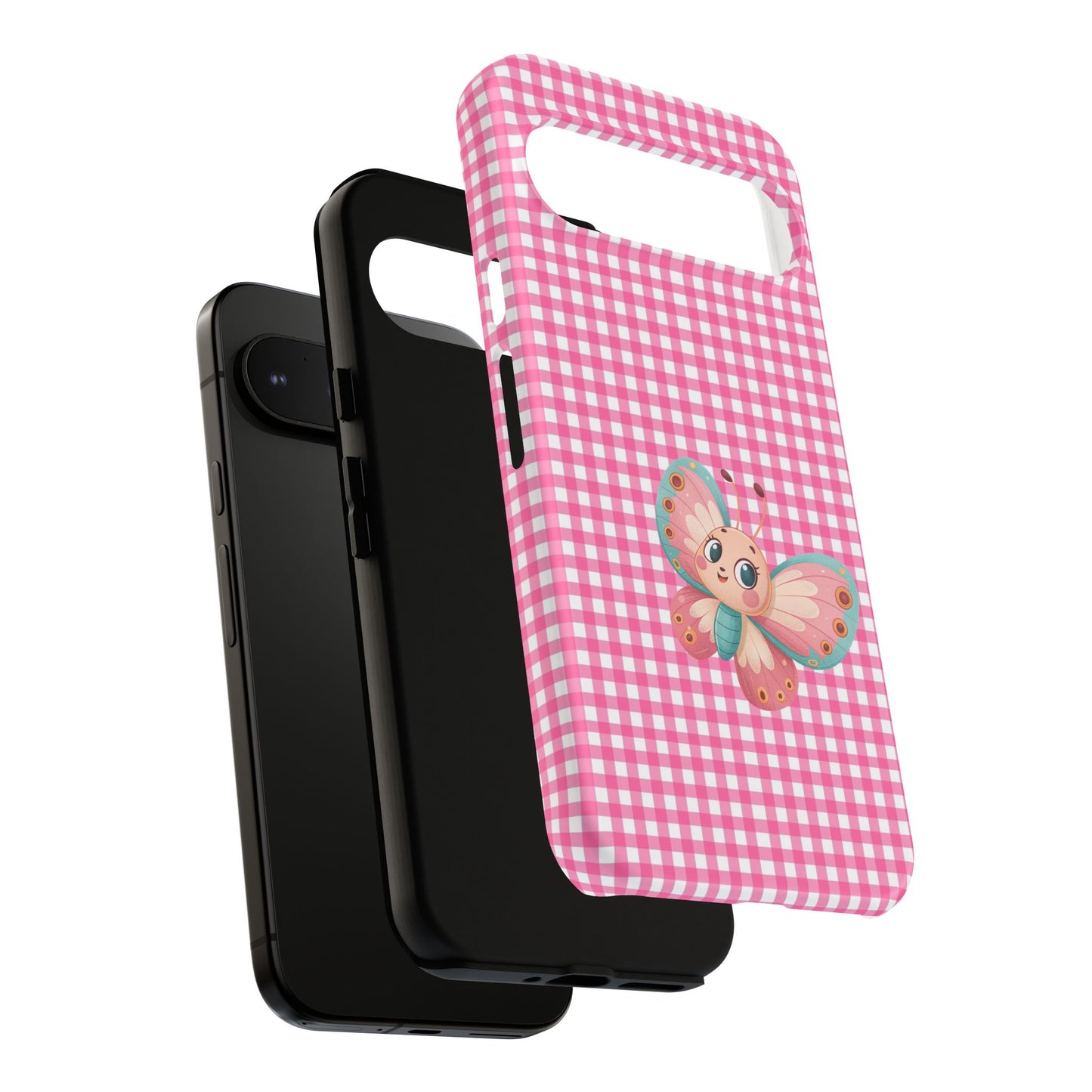 Cute Butterfly Phone Case, Tough Cases, Floral Phone Accessory, Gift for Her, Spring Fashion, Kids' Birthday Present, Pastel Aesthetic