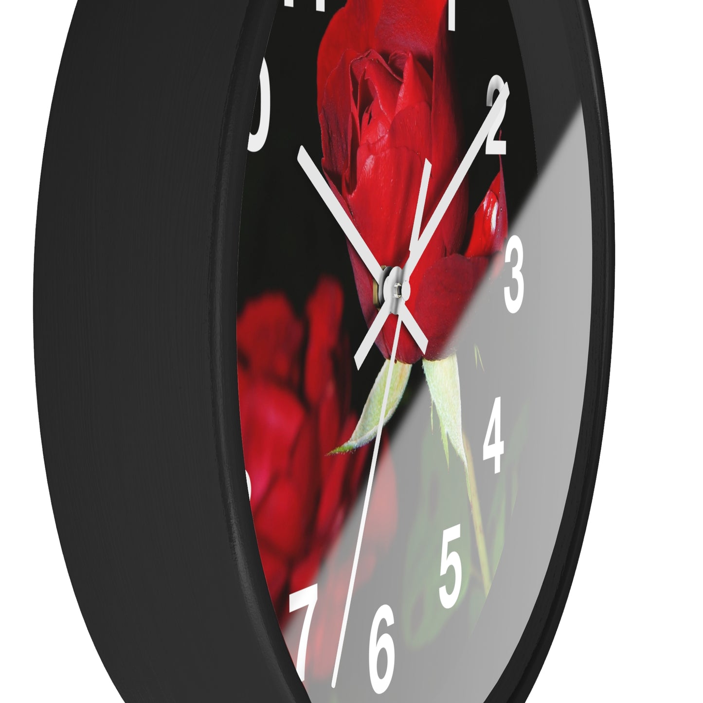 Elegant Floral Wall Clock - Romantic Home Decor, Gift for Her, Bedroom Accent, Anniversary Decoration, Nature Lover's Gift