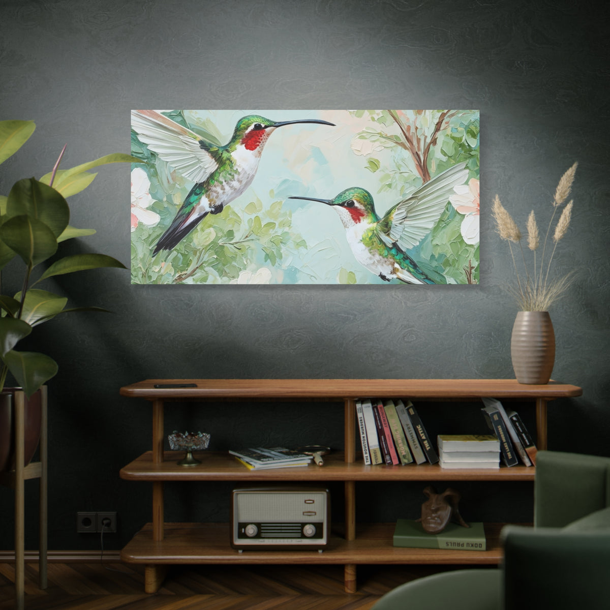 Hummingbird Canvas Wall Art — Stretched Matte Nature Print