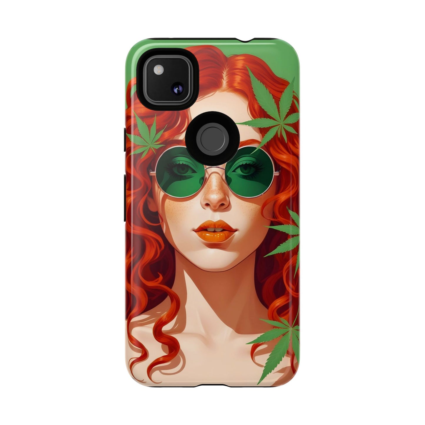 Vibrant Phone Case with Retro Greenery Design, Trendy Case for Casual Look, Gift for Her, Summer Vibes, Unique Phone Accessory