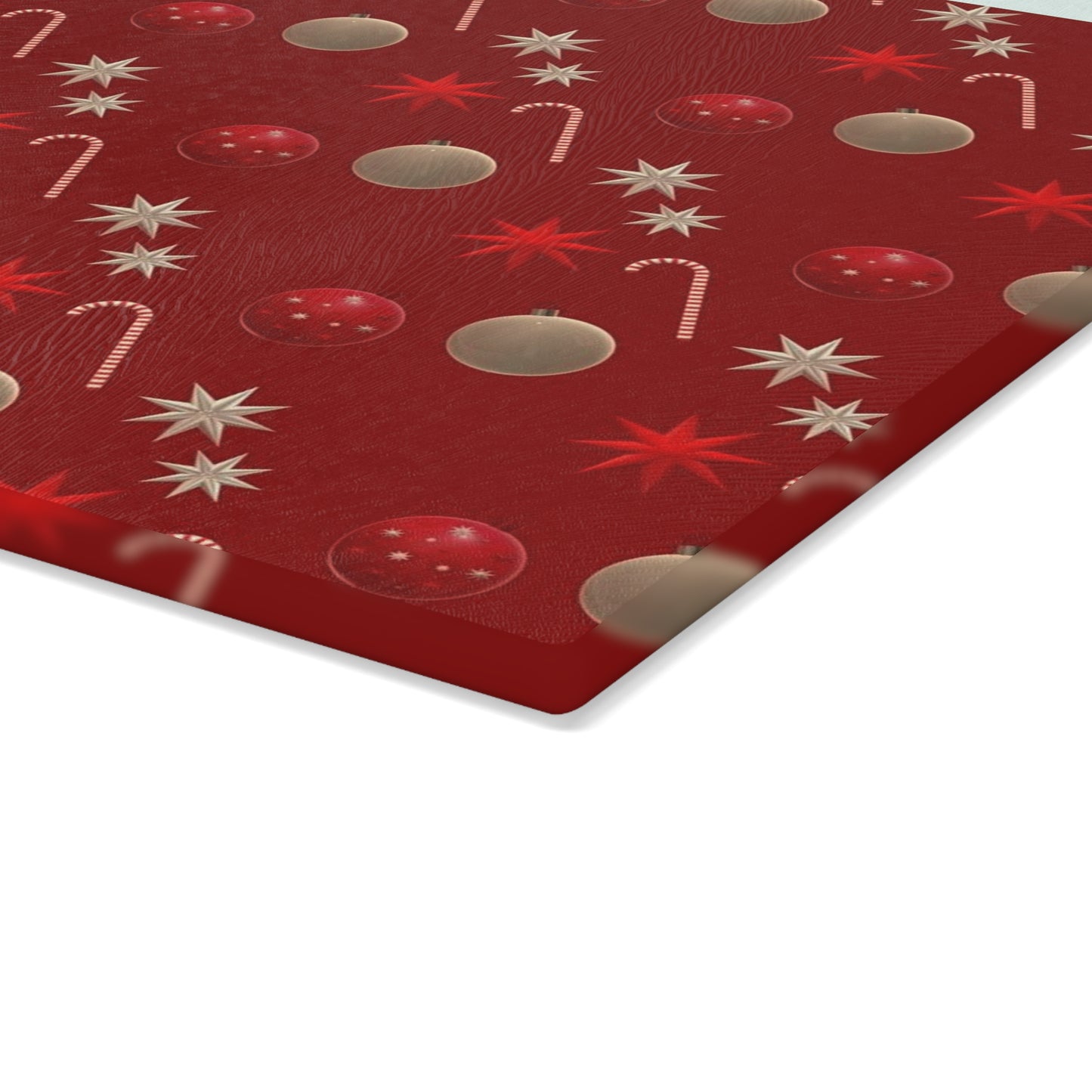 Festive Glass Cutting Board for Holiday Cooking, Christmas Kitchen Decor, Holiday Gift, Seasonal Homeware, Festive Hostess Gift
