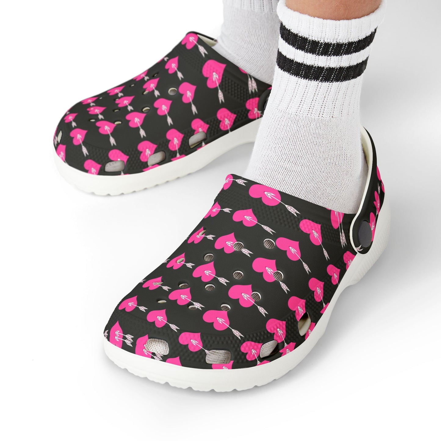 Kid's Heart Pattern Clogs - Fun & Colorful EVA Foam Shoes, Playful Footwear for Kids, Summer Adventures, Birthday Gift, Everyday Wear