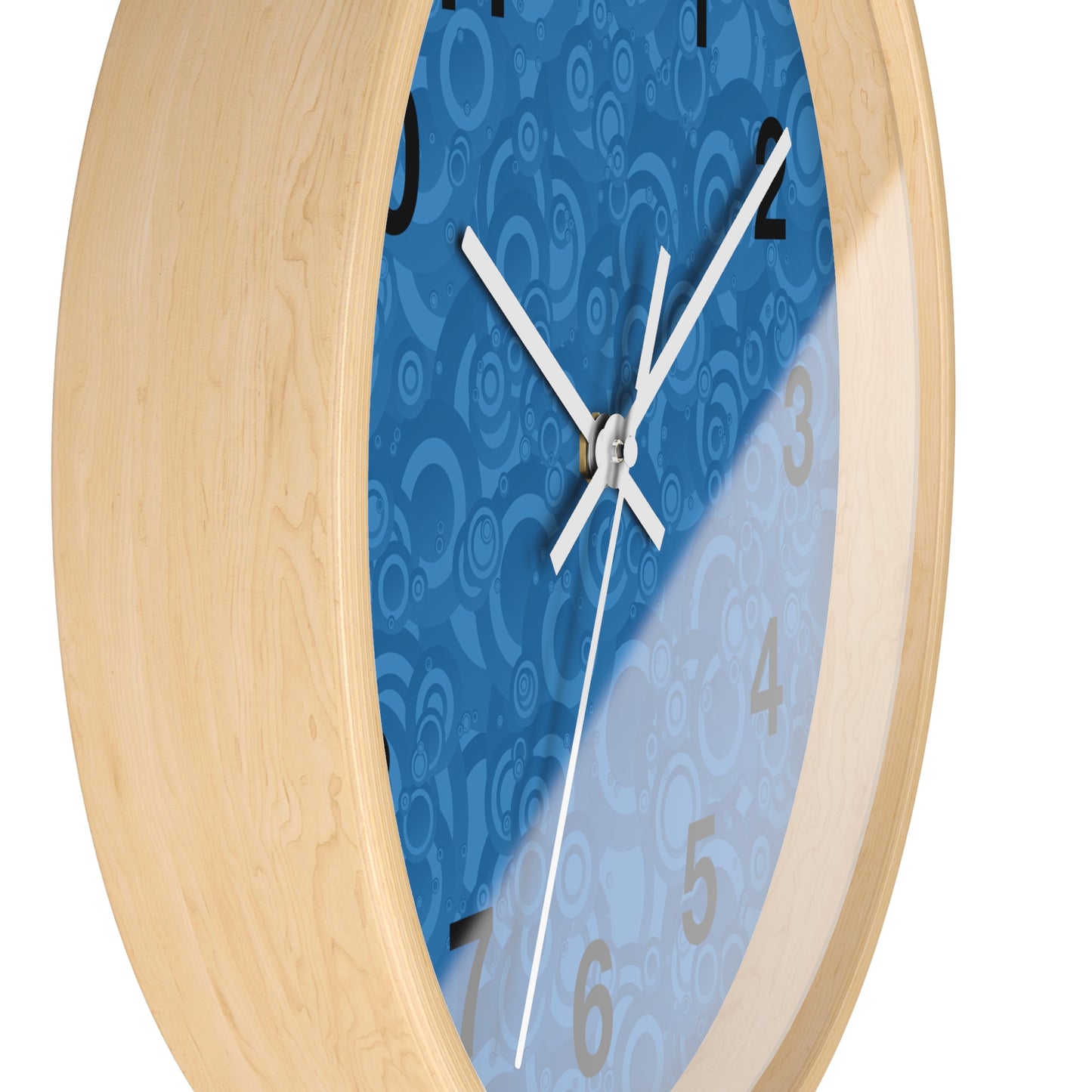 Modern Blue Pattern Wall Clock - Home Decor, Unique Timepiece, Gift Idea, Stylish Wall Art, Office Decor