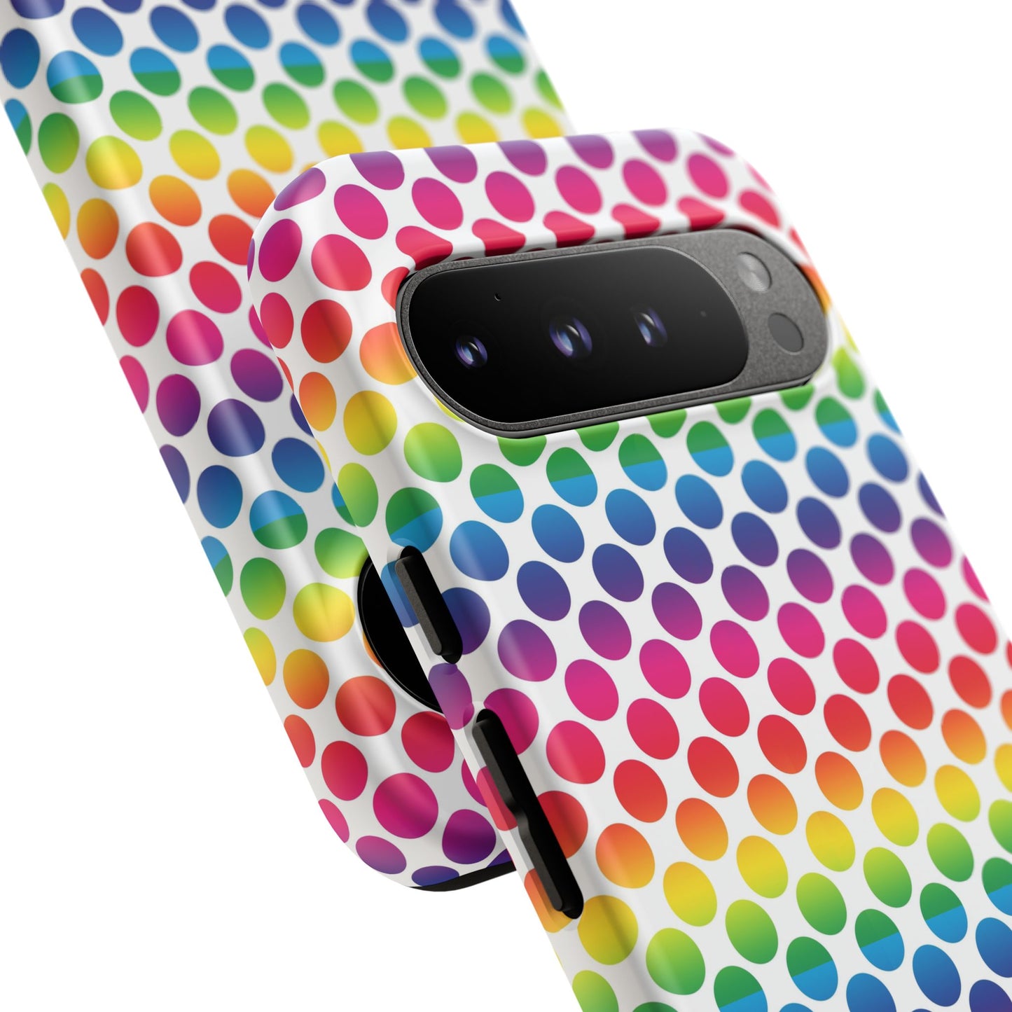 Rainbow Dot Phone Case, Colorful Phone Cover, Fun Phone Accessory, Gift for Friends, Trendy Mobile Case