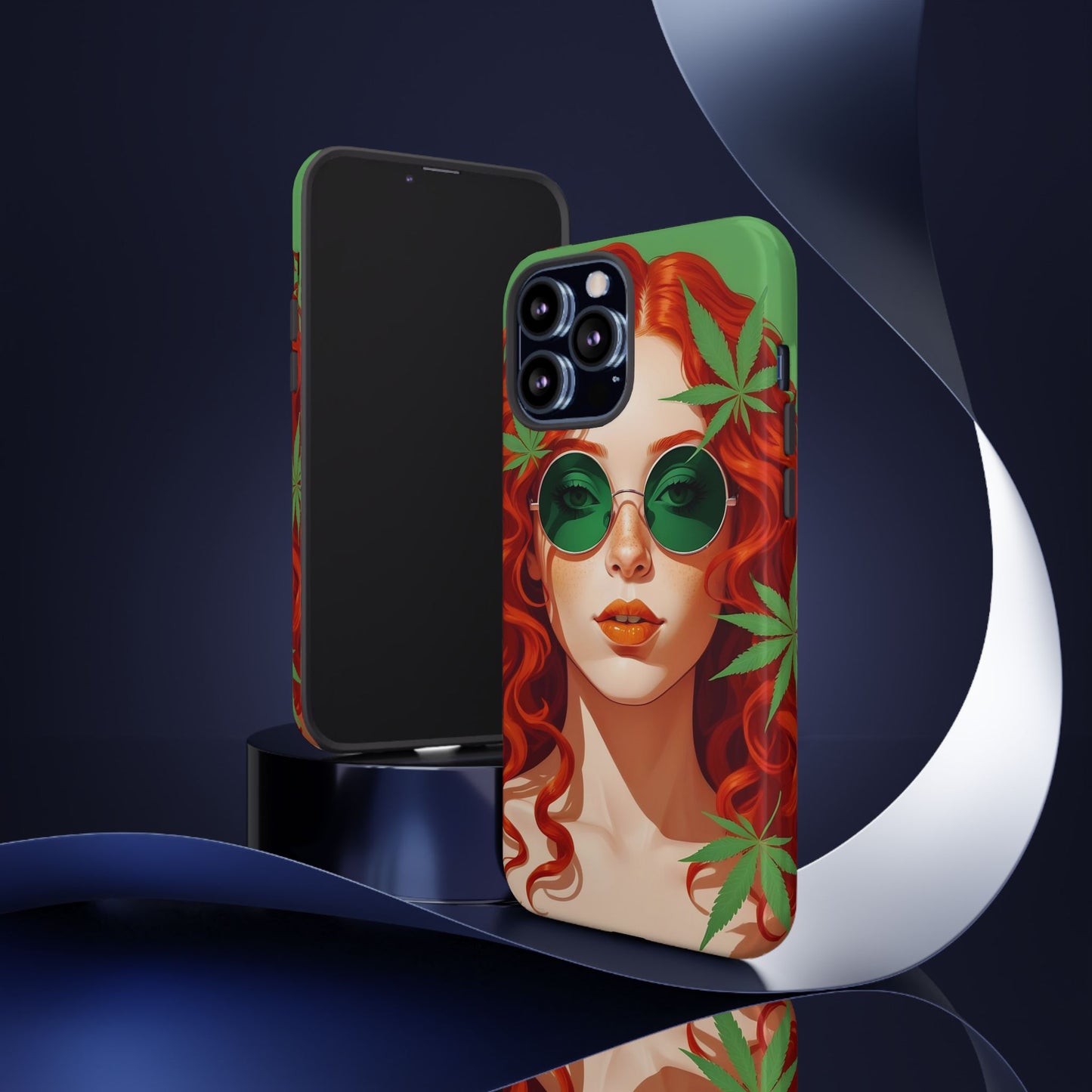 Vibrant Phone Case with Retro Greenery Design, Trendy Case for Casual Look, Gift for Her, Summer Vibes, Unique Phone Accessory