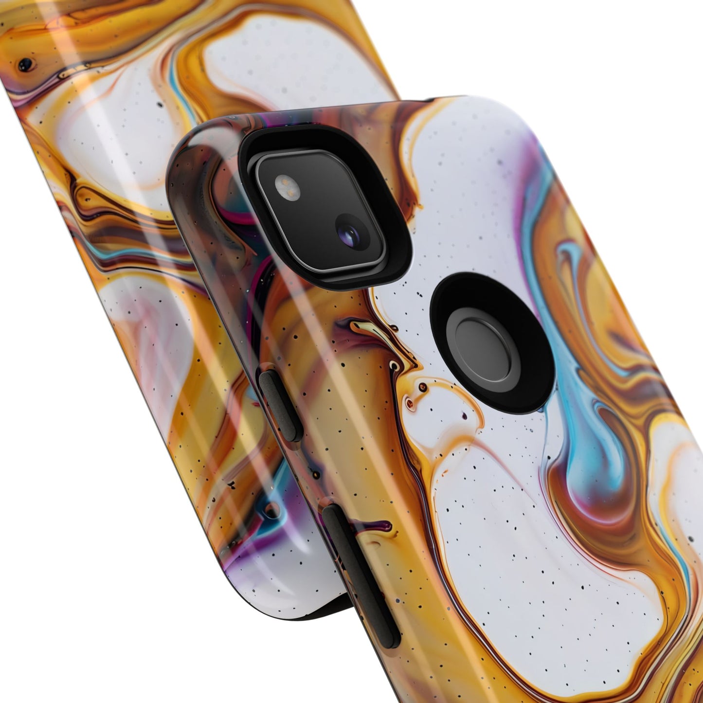 Artistic Phone Case, Tough Cases with Colorful Marble Design