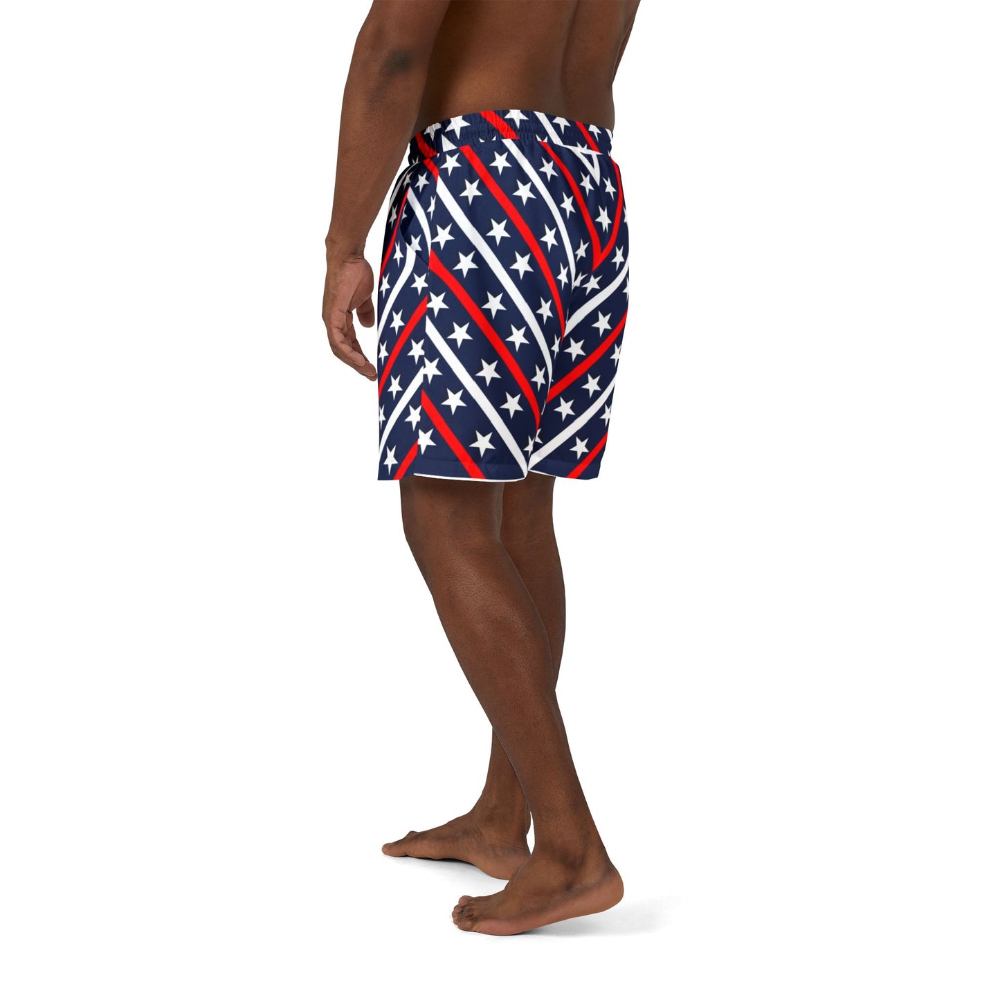 Patriotic Unisex Swim Shorts for Summer Fun, Beachwear, Pool Party, 4th of July, Vacation Essentials