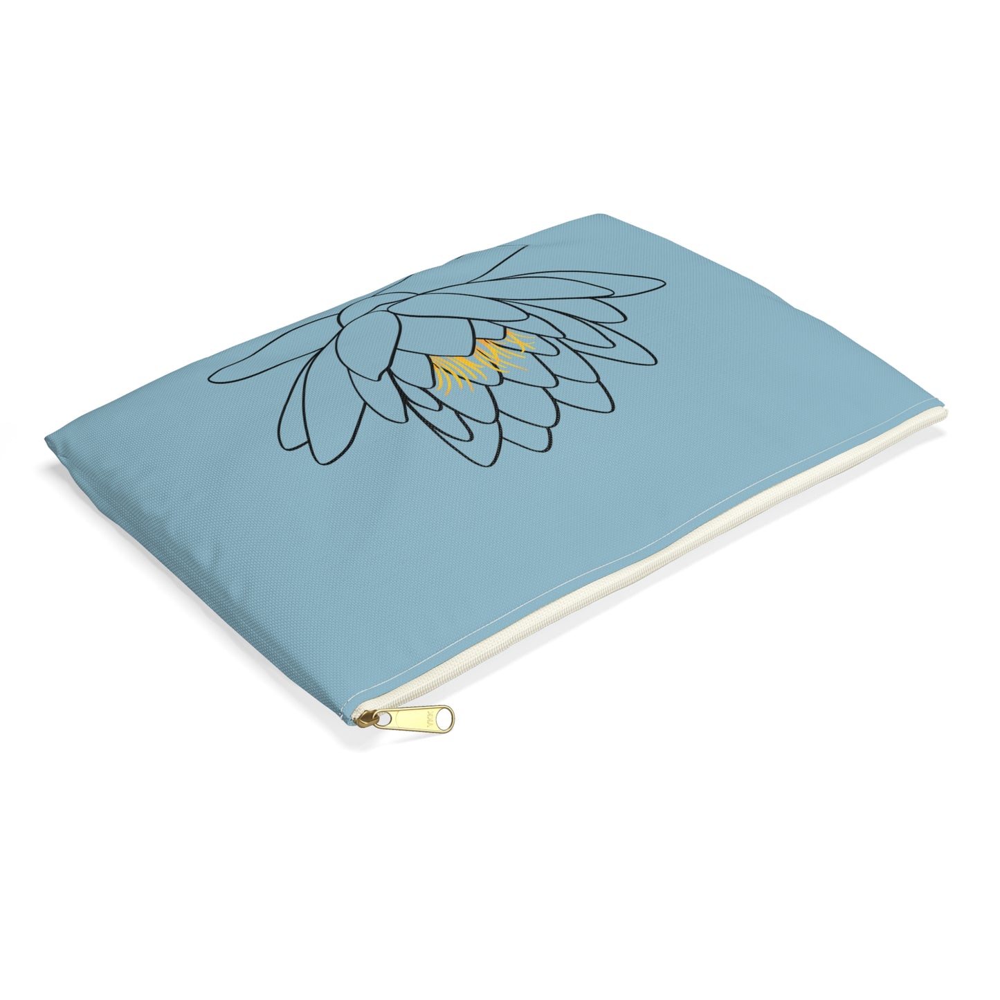 Lotus Pattern Accessory Pouch - Zen Gift for Her, Makeup Bag