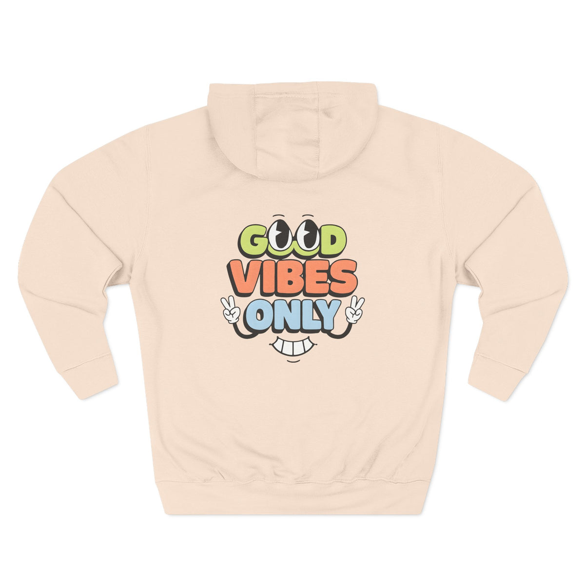 Good Vibes Only Fleece Hoodie for Positive Energy Lovers, Motivational Comfort, Chill Attire, Casual Wear, Gift for Friends