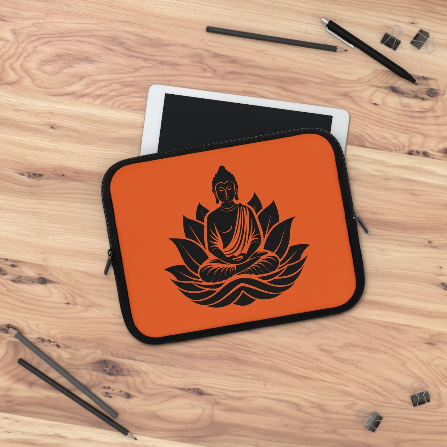 Zen Buddha Laptop Sleeve - Meditation Case, Tech Accessory for Yogis, Gift for Students, Celebrate Mindfulness, Eco-Friendly Carrying