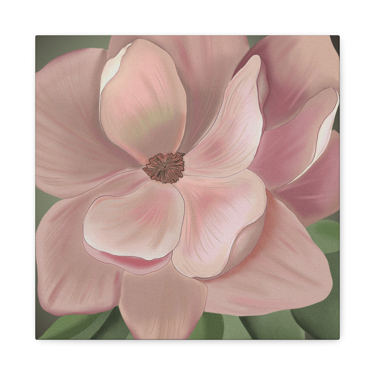 Matte Canvas, Stretched, 1.25" Pink Flowers