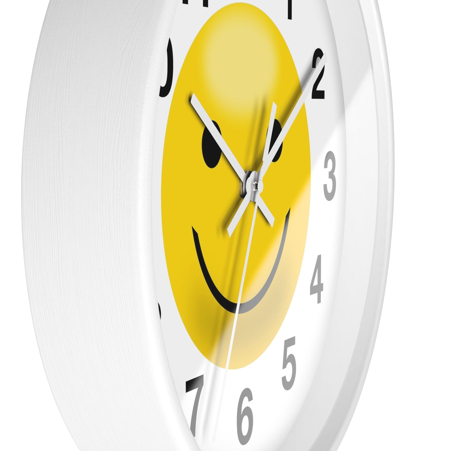 Cheerful Smiley Wall Clock, Positive Vibe Home Decor, Gift for Kids Rooms, Office Decor, Fun Timekeeper