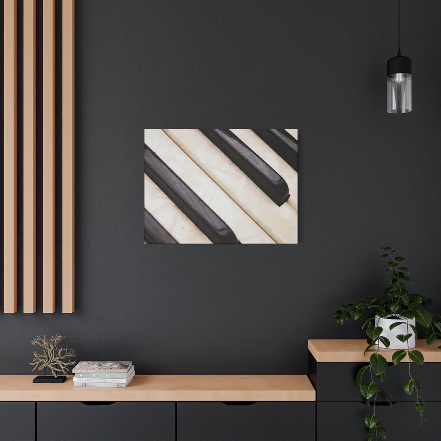 Piano Keys Canvas Wall Art, Music Decor for Home, Perfect Gift for Musicians or Music Lovers