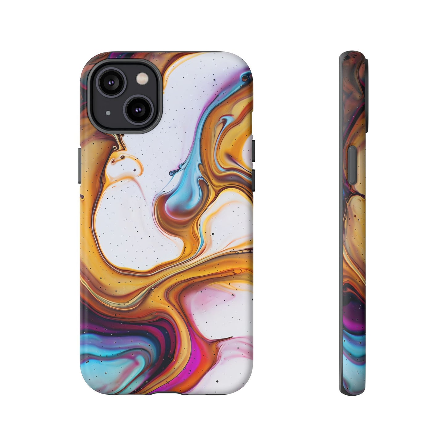 Artistic Phone Case, Tough Cases with Colorful Marble Design