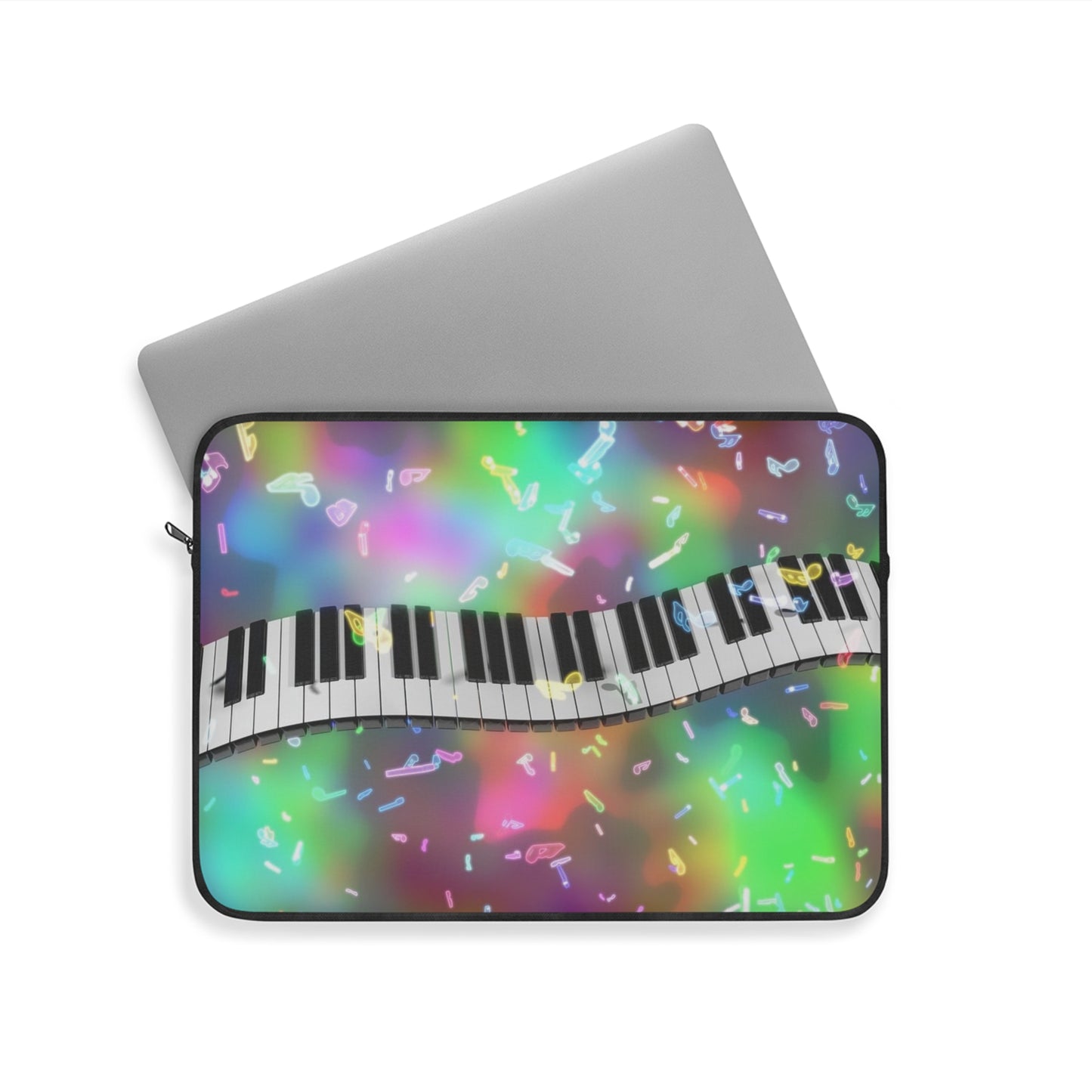 Colorful Piano Keys Laptop Sleeve, Musical Gift, Tech Accessory, Music Lover, Graduation Present, Unique Computer Case