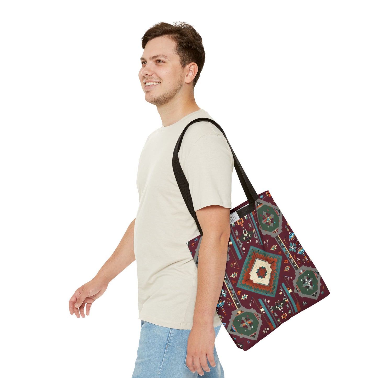 Bohemian Tote Bag, Stylish Reusable Shopping Bag