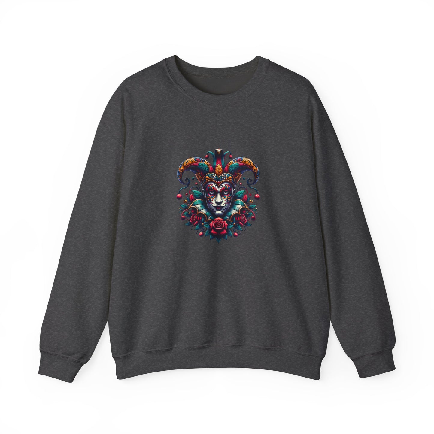 Colorful Mardi Gras Unisex Crewneck Sweatshirt, Festival Sweater