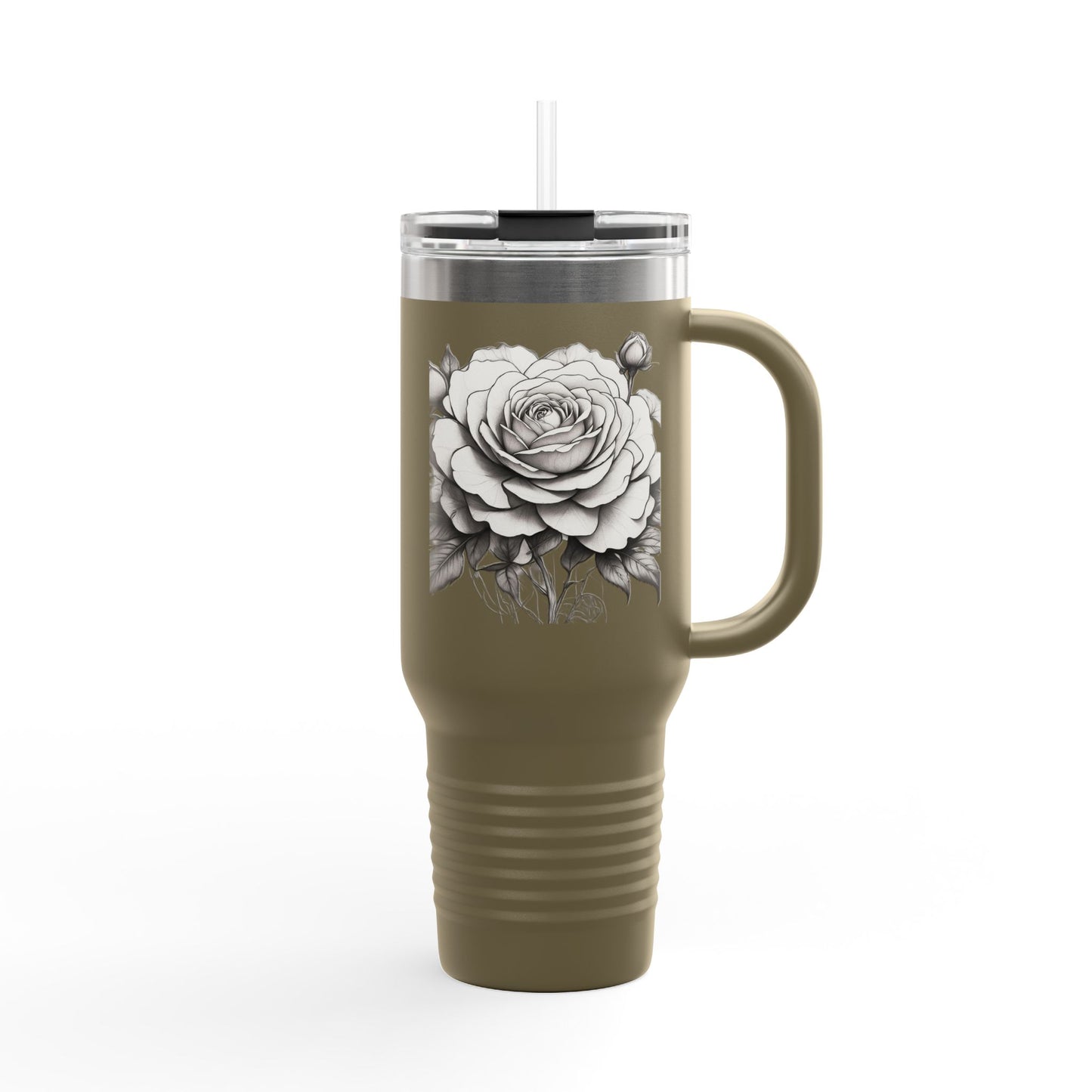 Stylish Insulated Travel Mug with Floral Design, 40oz Coffee Cup, Perfect for Road Trips, Gifts for Her, Eco-Friendly Drinkware