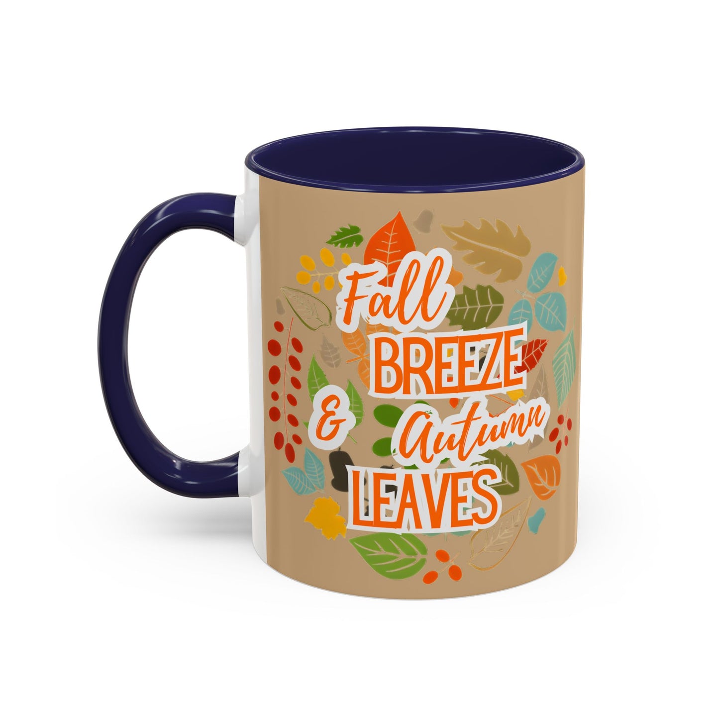 Fall Breeze & Leaves Coffee Mug, Autumn Mug, Seasonal Drinkware, Cozy Kitchen Decor, Perfect Gift for Fall Lovers