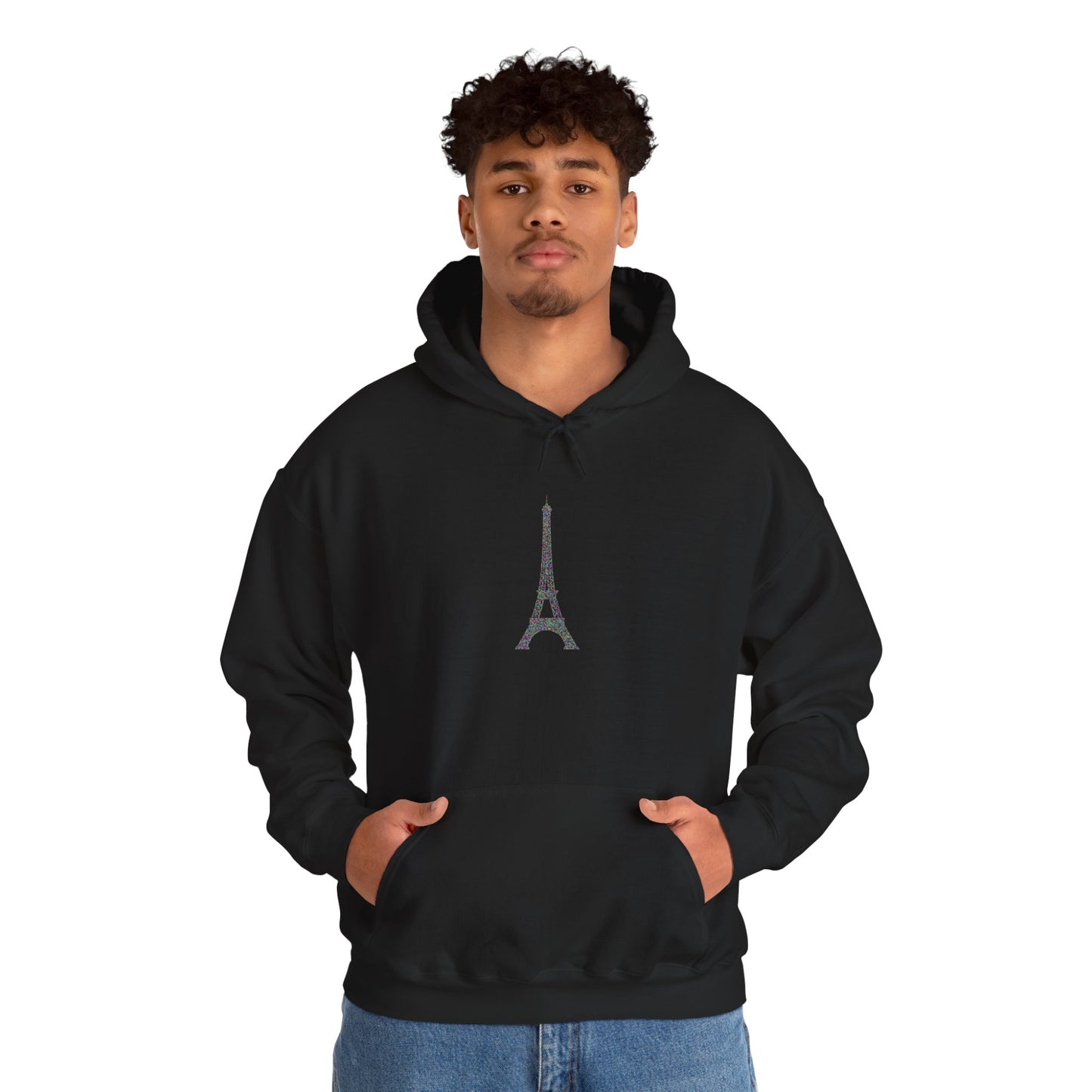 Parisian Style Hoodie - Cozy Unisex Sweatshirt with Eiffel Tower Design, Travel Gift, Streetwear, Casual Wear, Vacation Vibe