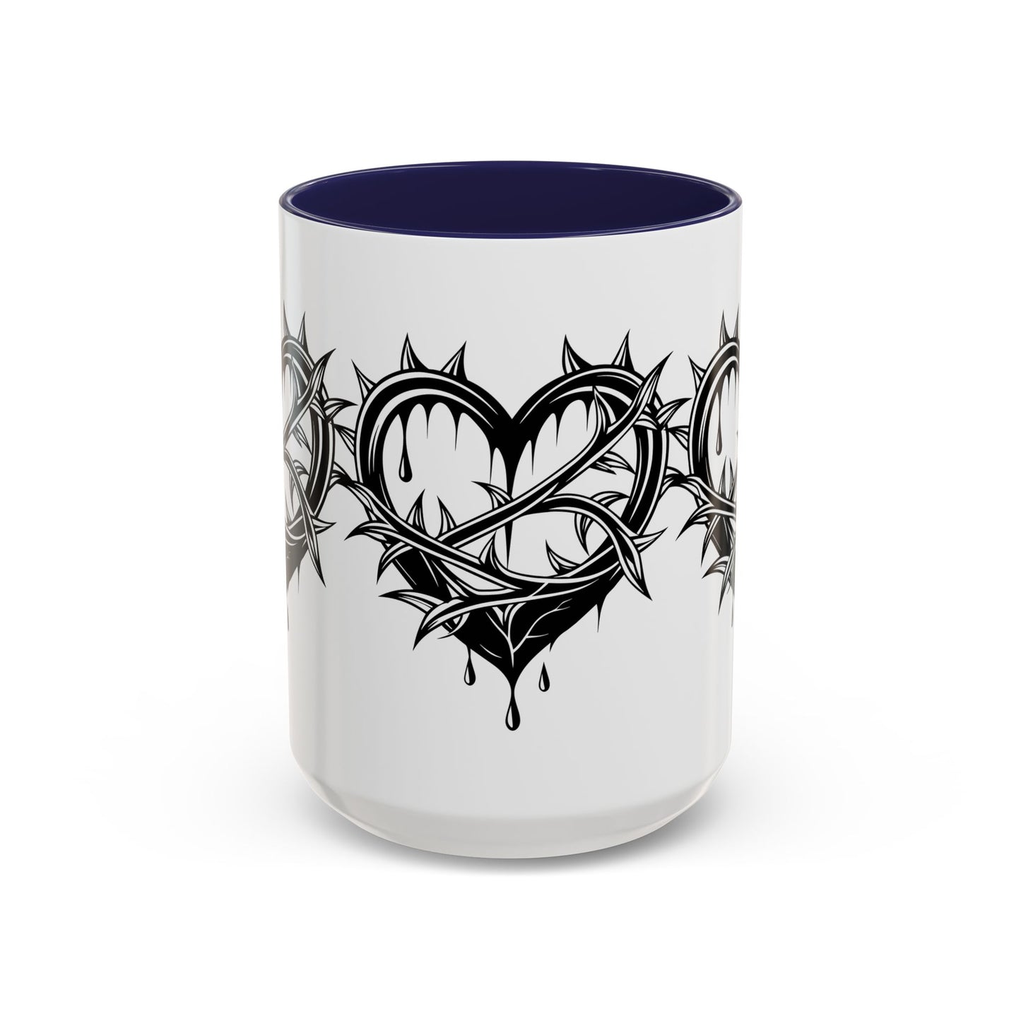 Gothic Heart Mug, Unique Art Coffee Cup for Gifting, Gothic Home Decor, Perfect for Friends, Gothic Style Drinkware