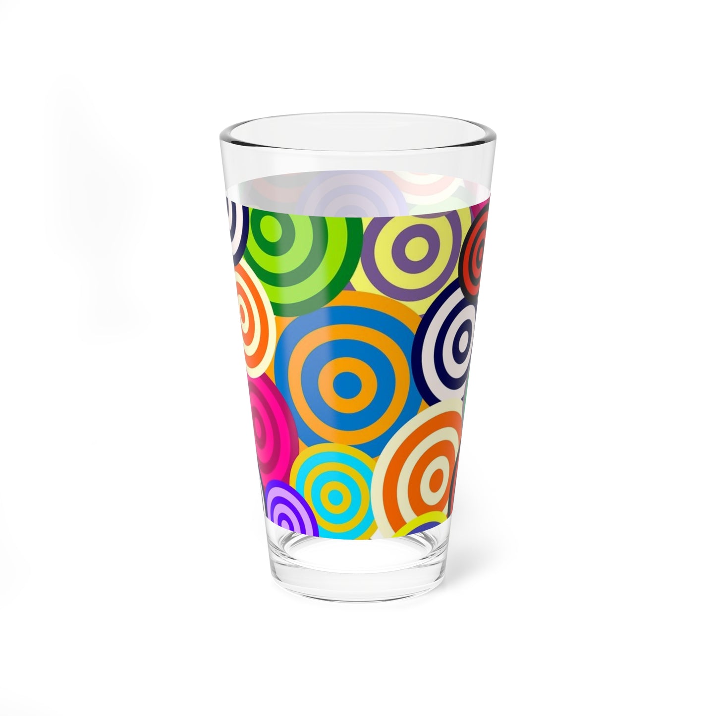 Colorful Mixing Glass, 16oz - Vibrant Drinkware for Parties, Home Bars, Events, Gift for Mixologists, Summer Celebrations
