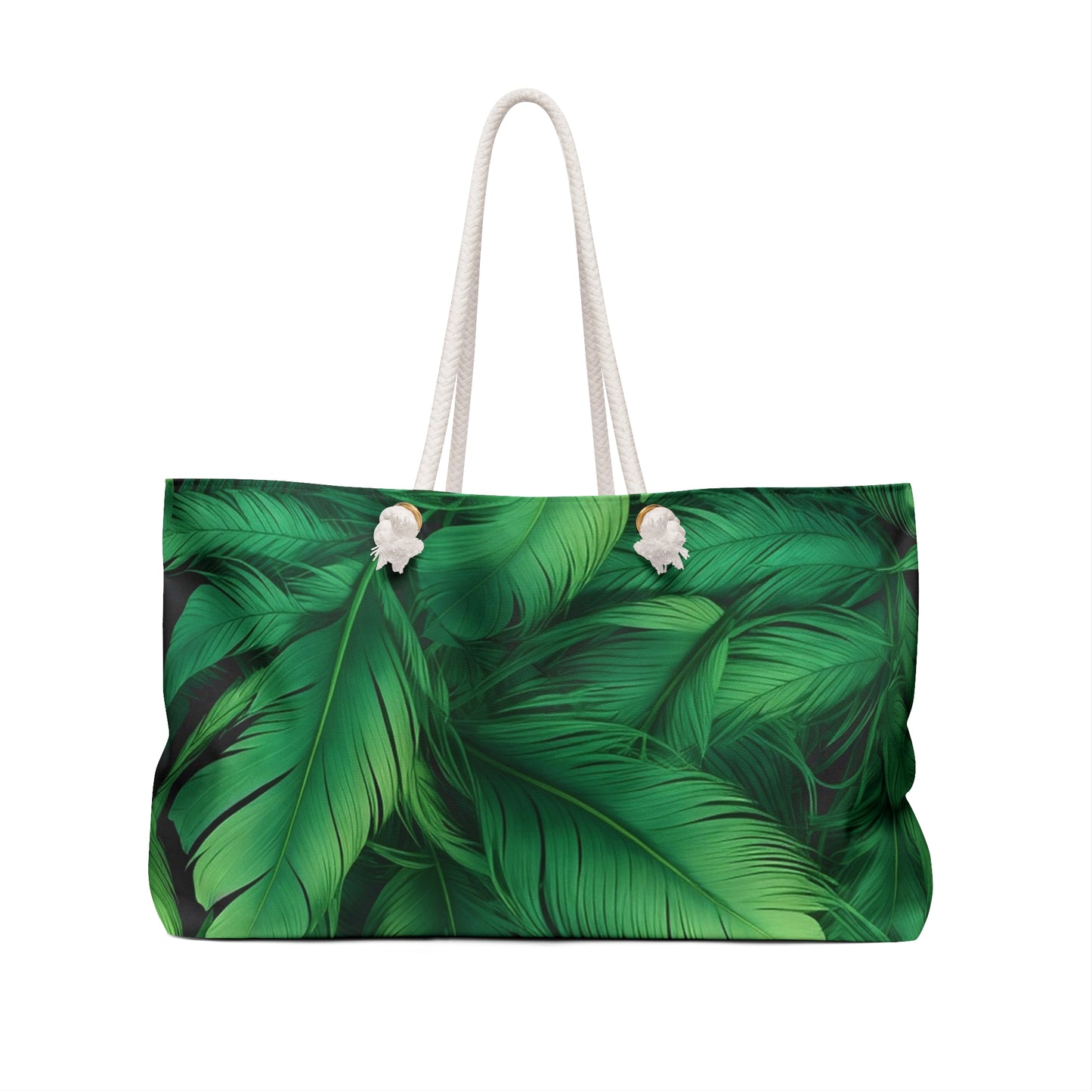Tropical Leaves Weekender Bag, Beach Tote, Travel Bag, Gym Bag, Floral Carryall, Vacation Essential
