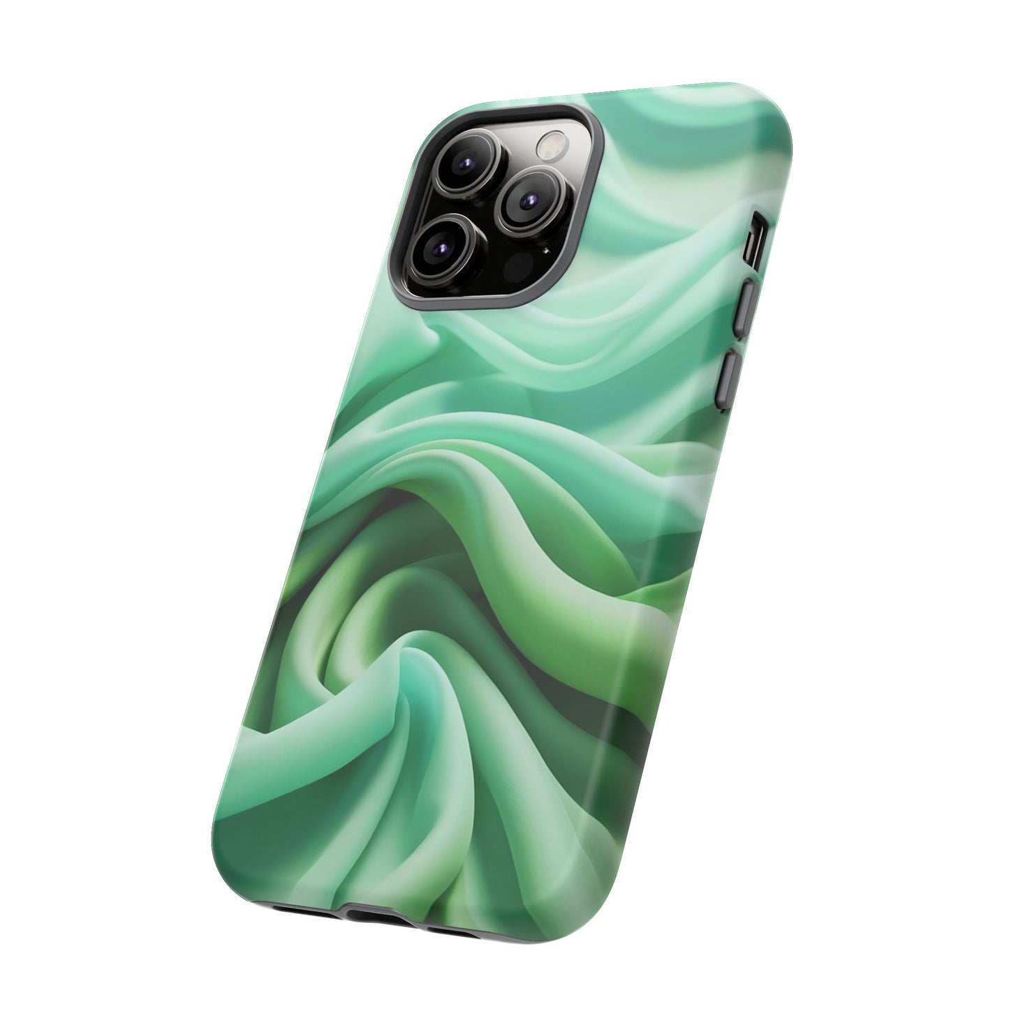 Stylish Phone Case, Tough Case, Green Abstract Design, Cell Phone Cover, Unique Gift, Trendy Accessory